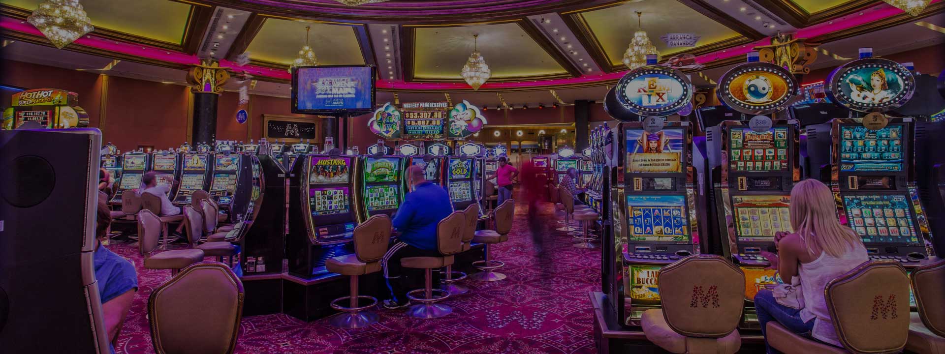 Ambiente de la sala de casino